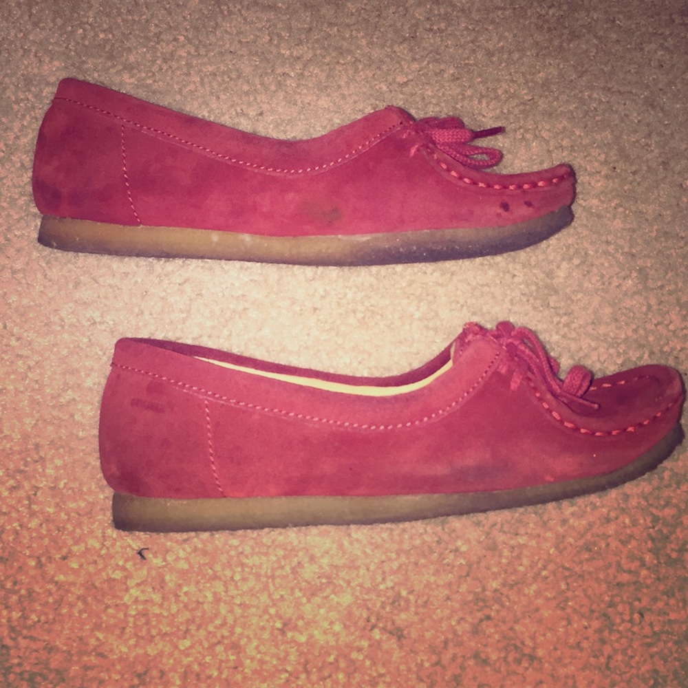 Red Suede Wallabees